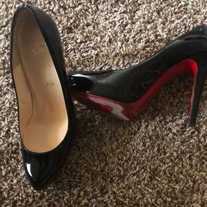 Black patent leather Christian Louboutins